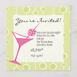 Dice Martini Invitation