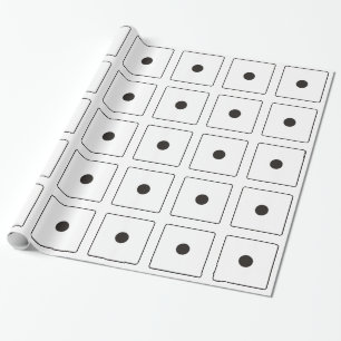 DICE numbers of pips 1 + your backgr. Wrapping Paper