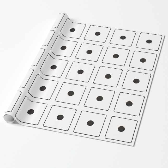 DICE numbers of pips 1 + your backgr. Wrapping Paper (Unrolled)