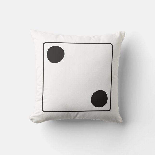 DICE numbers of pips 2 + your backgr. Cushion (Front)
