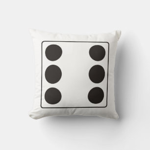 DICE numbers of pips 6 + your backgr. Cushion