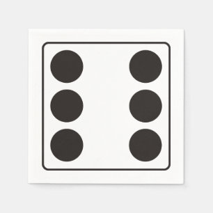 DICE numbers of pips 6 + your backgr. Napkin