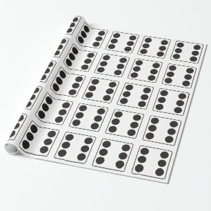DICE numbers of pips 6 + your backgr. Wrapping Paper
