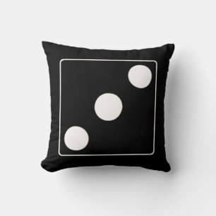 DICE numbers of pips white 3 + your backgr. Cushion