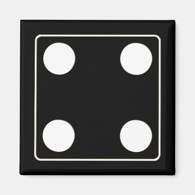 DICE numbers of pips white 4 + your backgr. Magnet (Front)