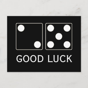 DICE numbers of pips white 5 & 2 + your text Postcard