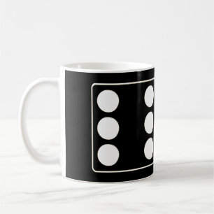 DICE numbers of pips white 6 & 5 + your ideas Coffee Mug