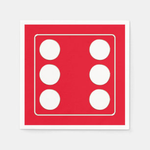 DICE numbers of pips white 6 + your backgr. Napkin