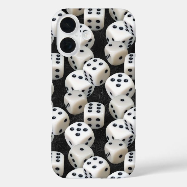 Dice On Black Leather Case-Mate iPhone Case (Back)