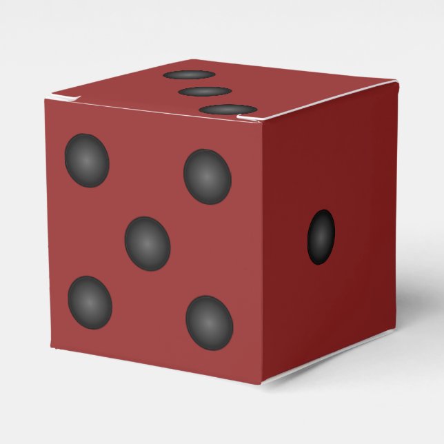 Dice or Die Red Bunco Vegas Party Favour Box (Front Side)