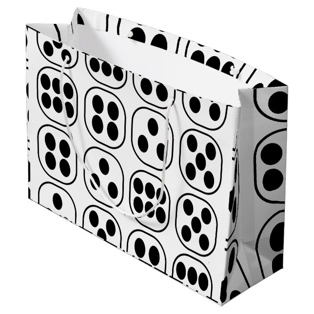 Dice Roll Birthday Party Large Gift Bag (Back Angled)