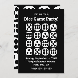 Dice Roll Game Party Invitation