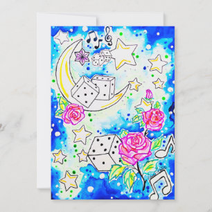 Dice & Roses Invitation