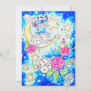Dice & Roses Invitation