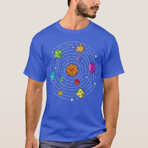 Dice Set in Space RPGabletop Games D20abletop fami T-Shirt