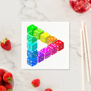 Dice Triangle Paper Napkins