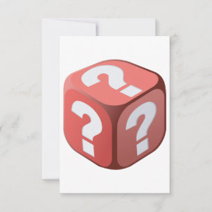 Dice With Question Marks Invitations