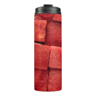 Diced watermelon thermal tumbler