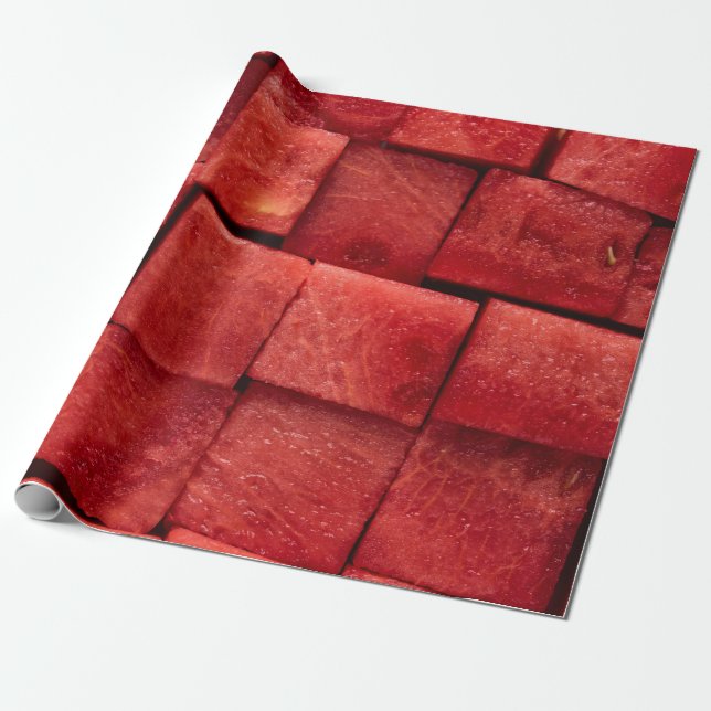 Diced watermelon wrapping paper (Unrolled)