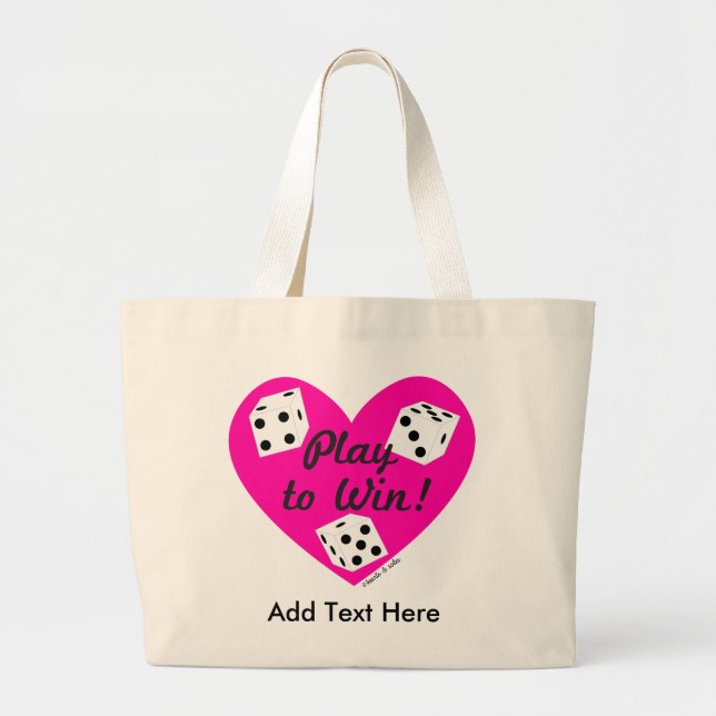 Dicey Heart Tote Bag (Front)