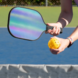 Dichroic Glass Rainbow Colours Art Pickleball Paddle