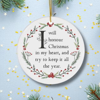 Dickens A Christmas Carol Scrooge Personalised Ceramic Tree Decoration