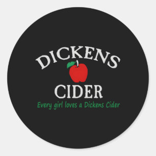 Dickens Cider Hood Classic Round Sticker