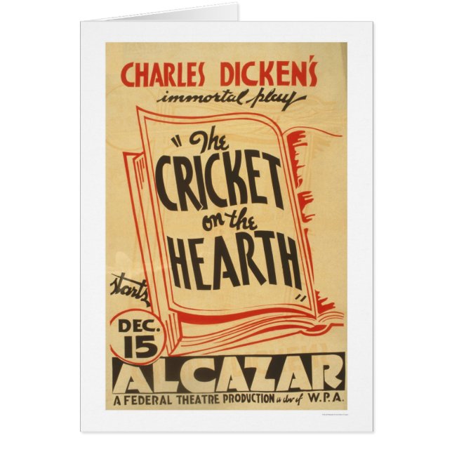 Dickens Cricket On Hearth 1938 WPA (Front)