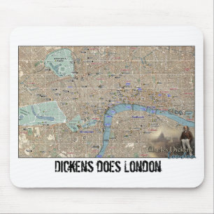 Dickens London Map Mousepad