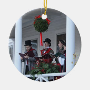 Dickensian Carolers Ceramic Tree Decoration