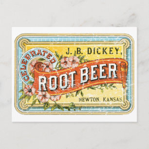 Dickey Root Beer-1899 - distressed Postcard