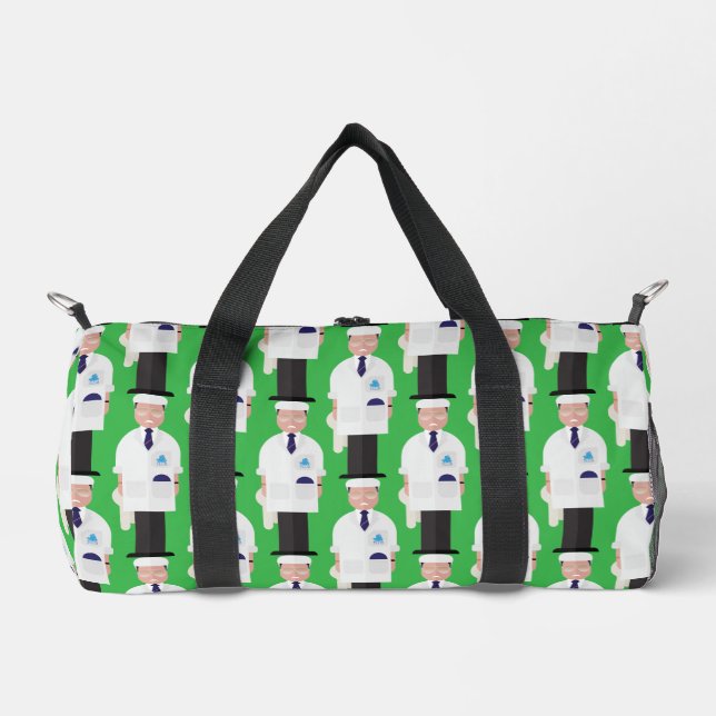 Dickie Bird – Patterned Duffel Bag (Front)