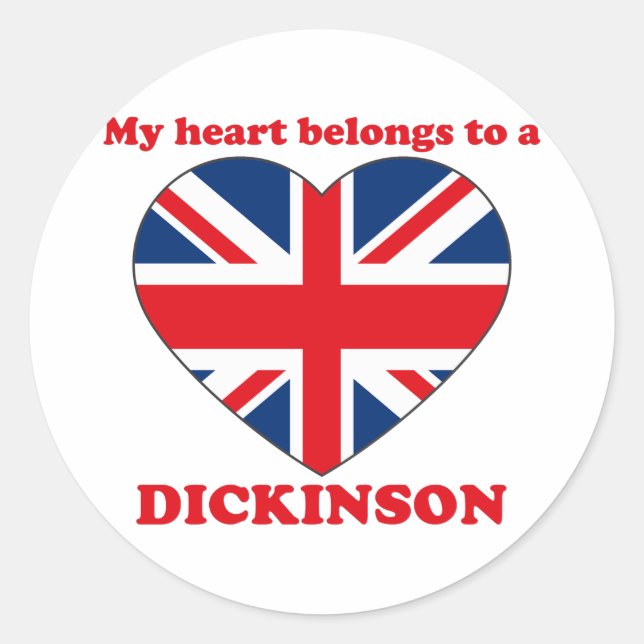 Dickinson Classic Round Sticker (Front)