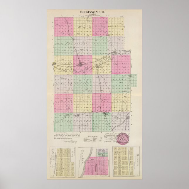 Dickinson County, Kansas Poster (Front)