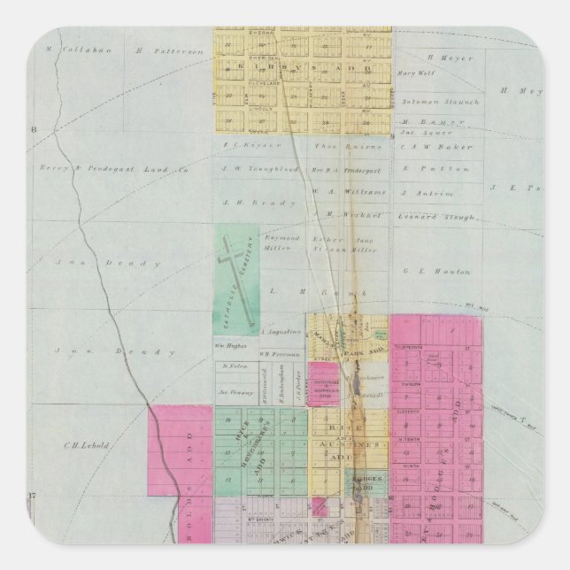 Dickinson County, Kansas Square Sticker (Front)