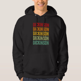 Dickinson County Michigan Rainbow Text Hoodie