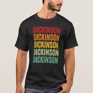 Dickinson County Michigan Rainbow Text T-Shirt