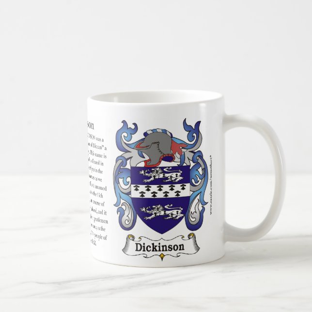 Dickinson Family Coat of Arms Mug (Right)