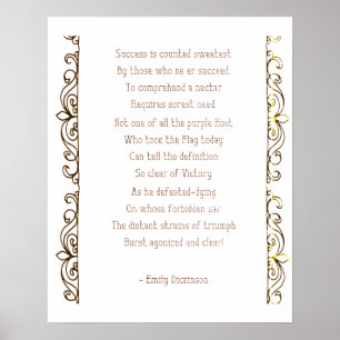 Dickinson's Success Counted Sweetest Poem II Poster