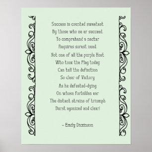 Dickinson's Success Counted Sweetest Poem Poster