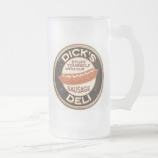 Dick's Deli Frosted Glass Beer Mug