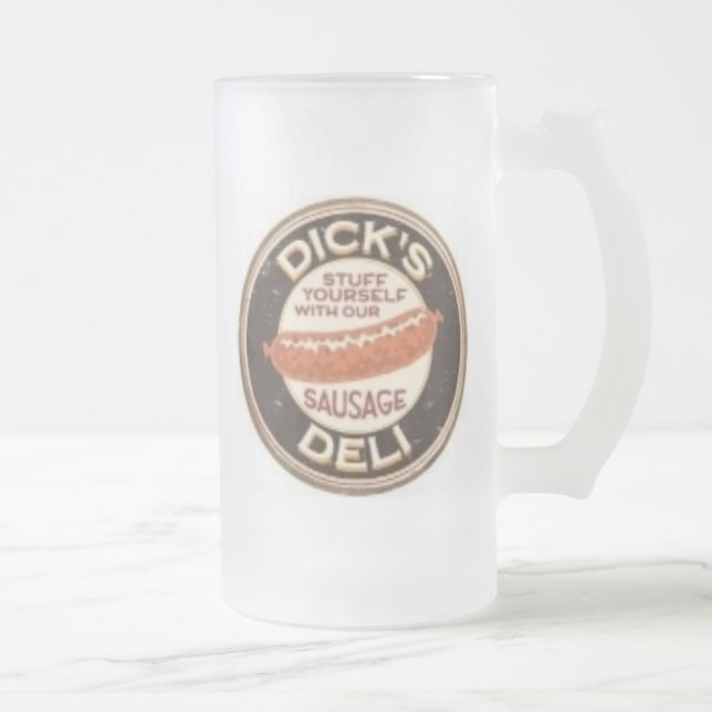 Dick's Deli Frosted Glass Beer Mug (Right)
