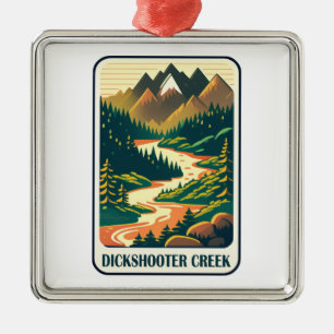 Dickshooter Creek Idaho Colours Metal Tree Decoration