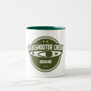 Dickshooter Creek Idaho Kayaking Two-Tone Coffee Mug