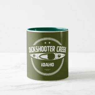 Dickshooter Creek Idaho Kayaking Two-Tone Coffee Mug