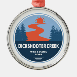 Dickshooter Creek Wild and Scenic River Idaho Metal Tree Decoration