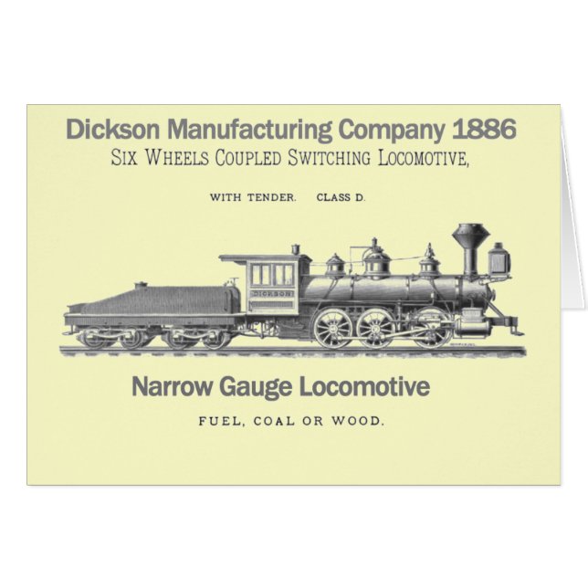 Dickson Switching Locomotive 1886 (Front Horizontal)