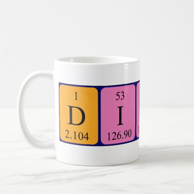 Dicky periodic table name mug (Left)
