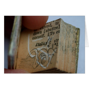 DicofrAngle Miniature Book cut down Drawing Card