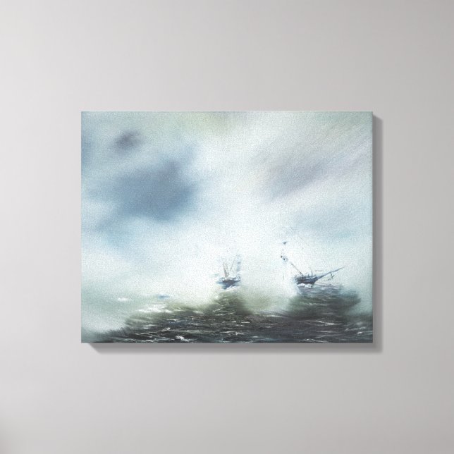 Dicovery a clearing in the sea mist Captain Canvas Print (Front)